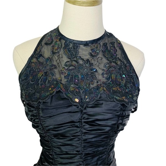 Gunne Sax Jessica McClintock 80s Tiered Sparkle Prom Dress - Picture 11 of 11